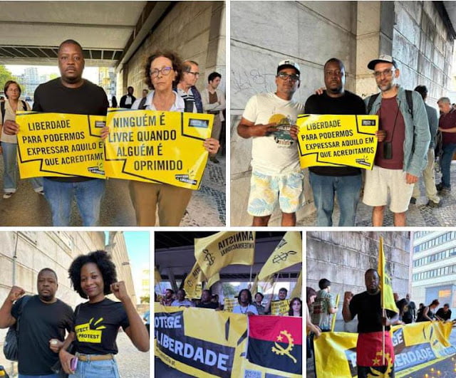 Angolanos, Moçambicanos e Portugueses, marcam um triângulo da revolução para homenagear vítimas mortais por agressão policial em Angola