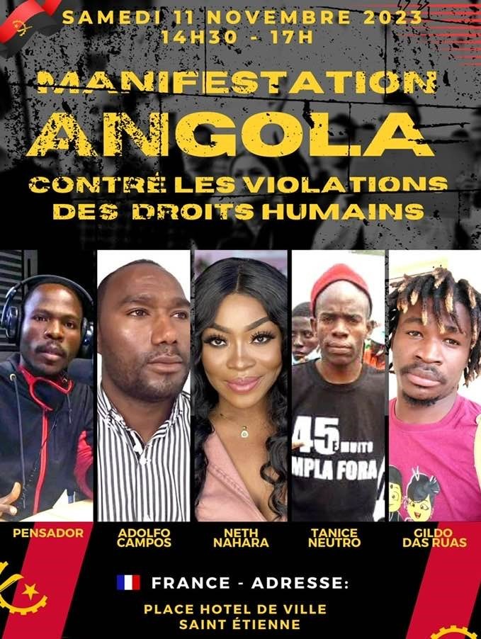 França: Activistas angolanos manifestam no sábado contra violações dos direitos humanos