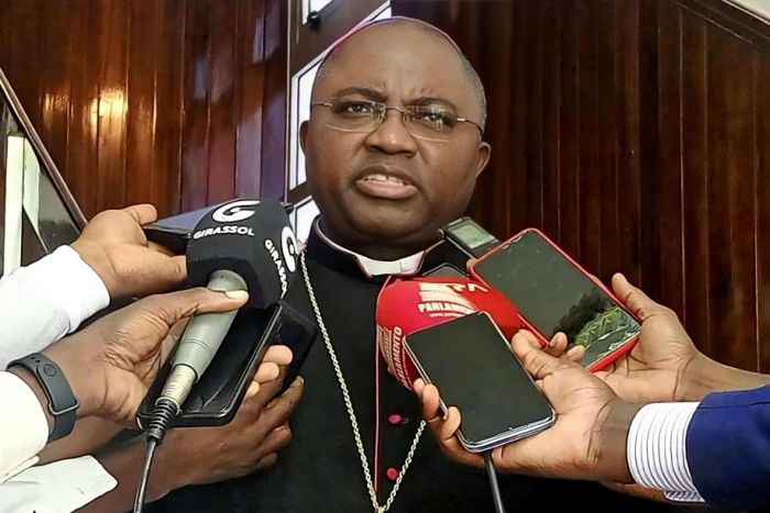 Dom Belmiro Chissengueti fala no encerramento da 2.ª Assembleia Plenária da CEAST, na Muxima.