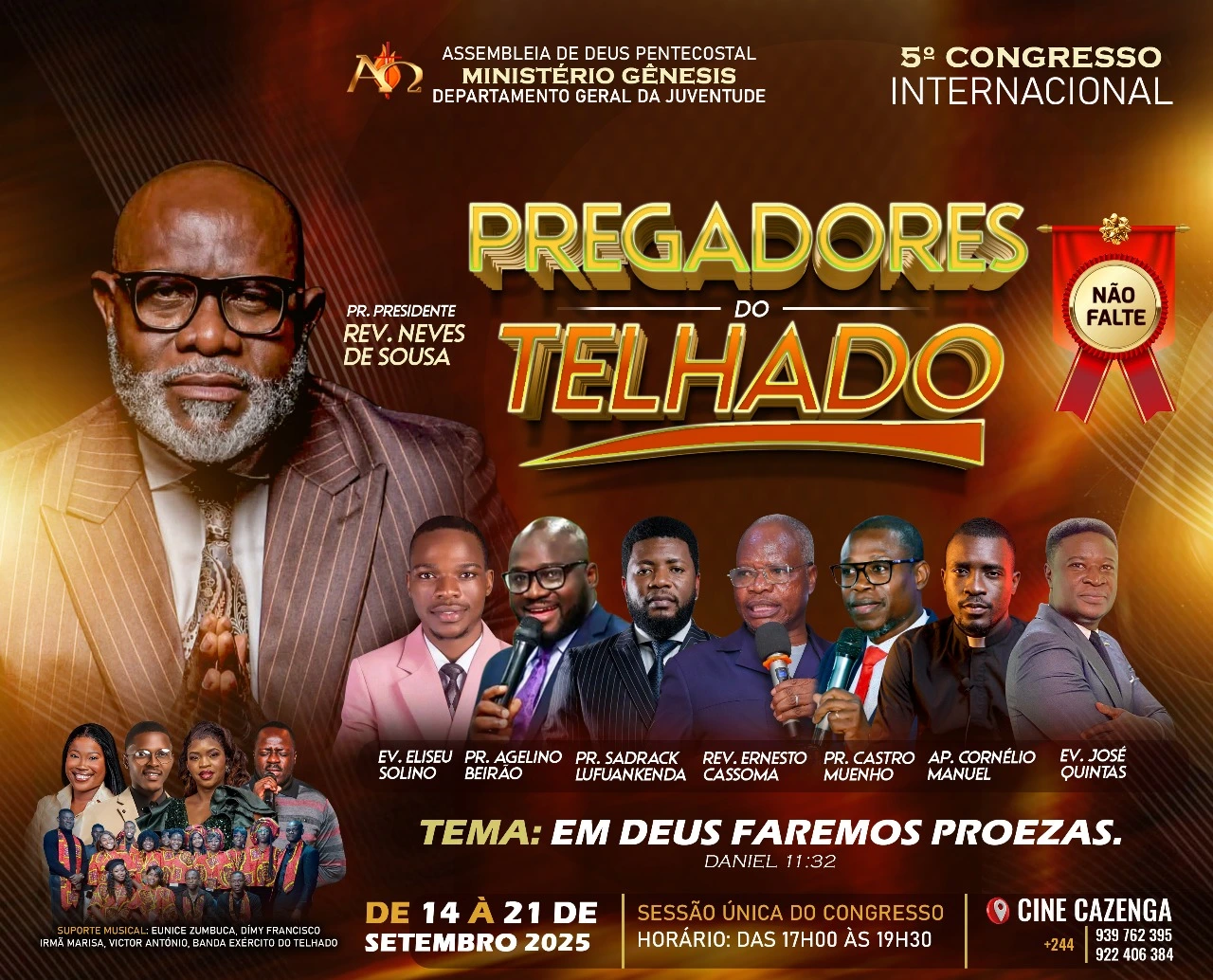 Jovens participam do 5º Congresso da Assembleia de Deus Pentecostal no Cazenga