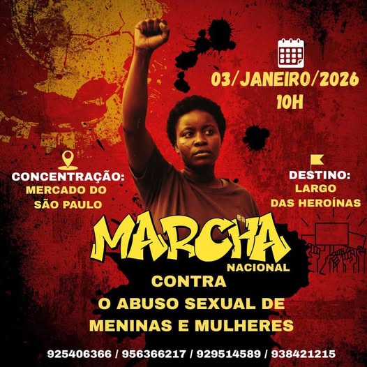 Marcha Nacional em Angola contra abuso sexual de meninas e mulheres – 03 de Janeiro