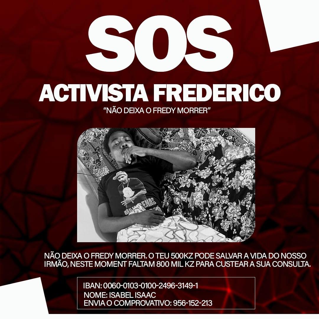 Activista Fredy em estado crítico após saída da prisão e precisa de ajuda urgente