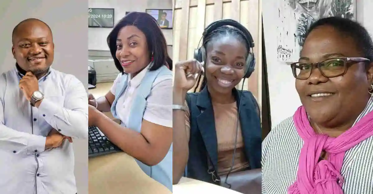 Jornalistas da Rádio Huambo durante actividade profissional na redacção