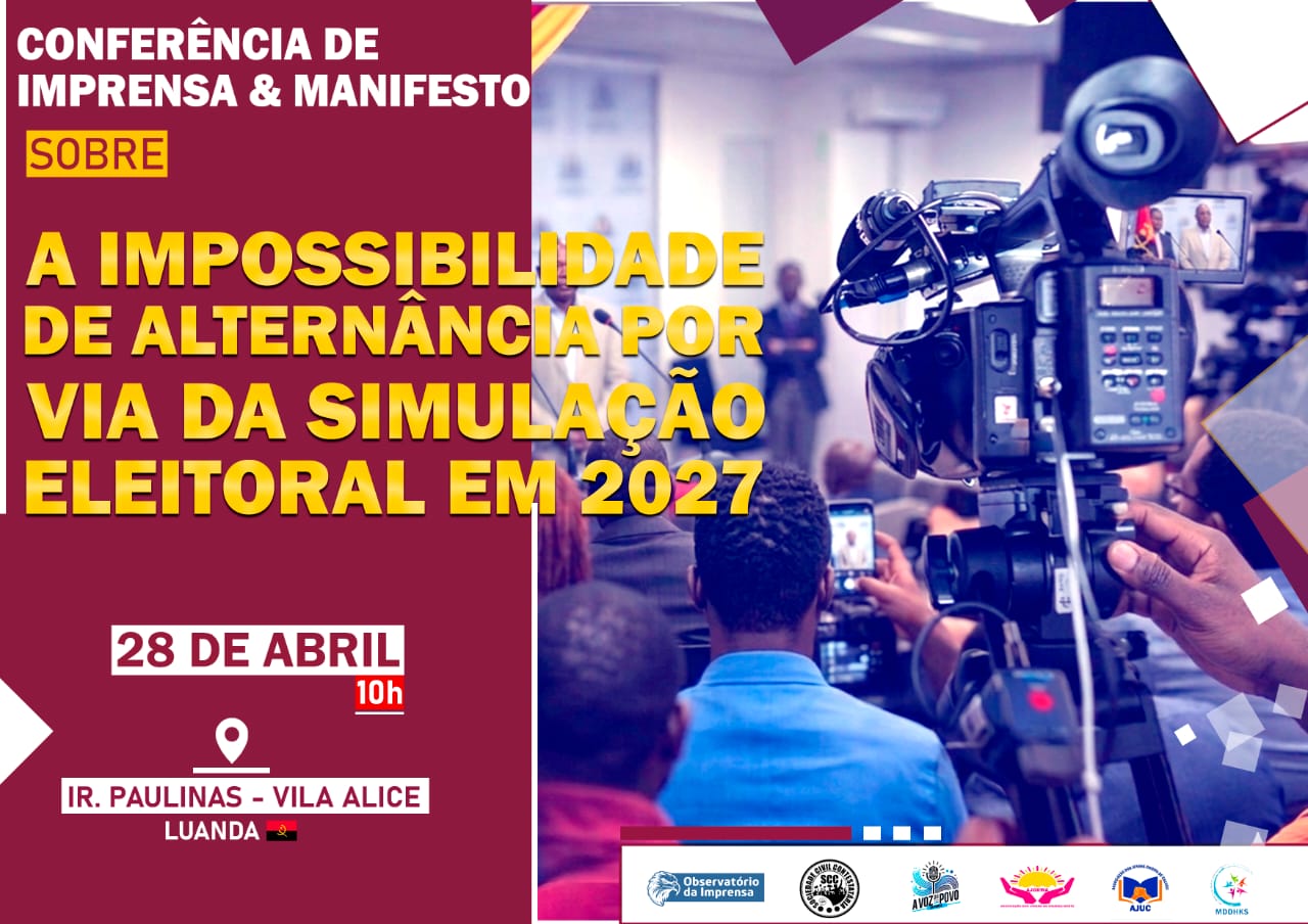 Sociedade civil anuncia apresentação de manifesto sobre a conjuntura política em Angola